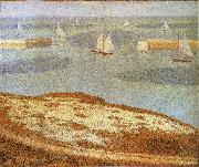 Georges Seurat Entrance of Port en bessin oil painting picture wholesale